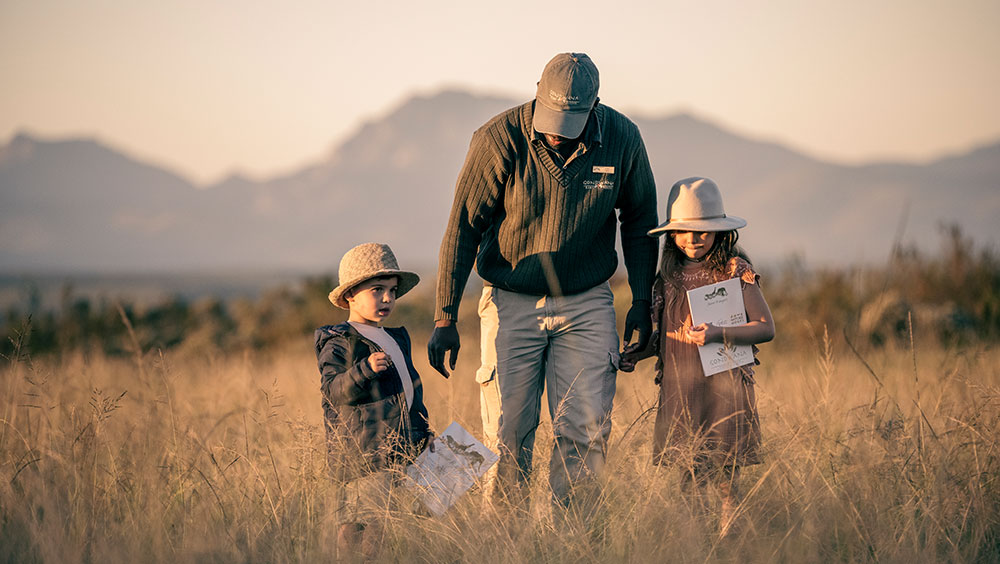 Junior Ranger programme activity for children at a safari lodge