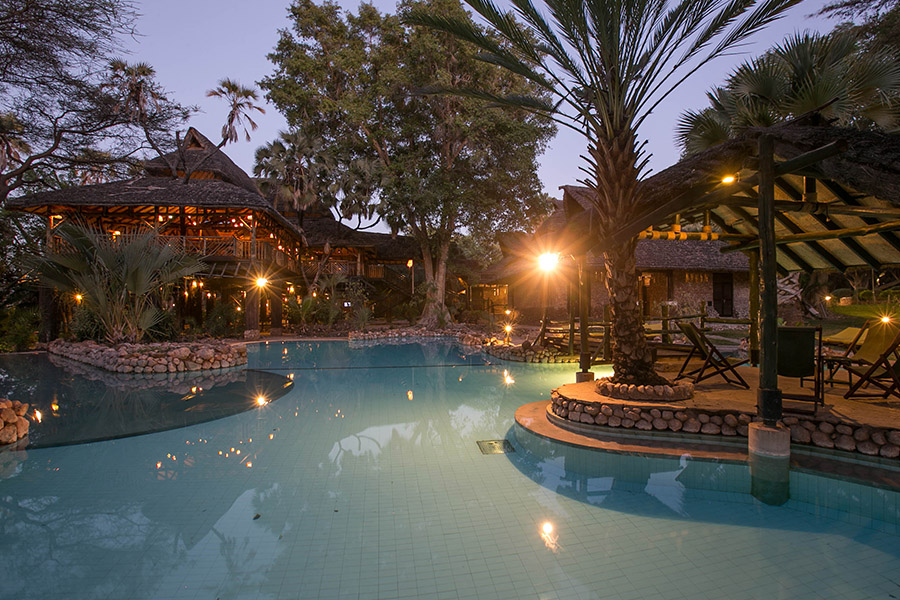 Samburu Intrepids fenced lodge with swimming pool
