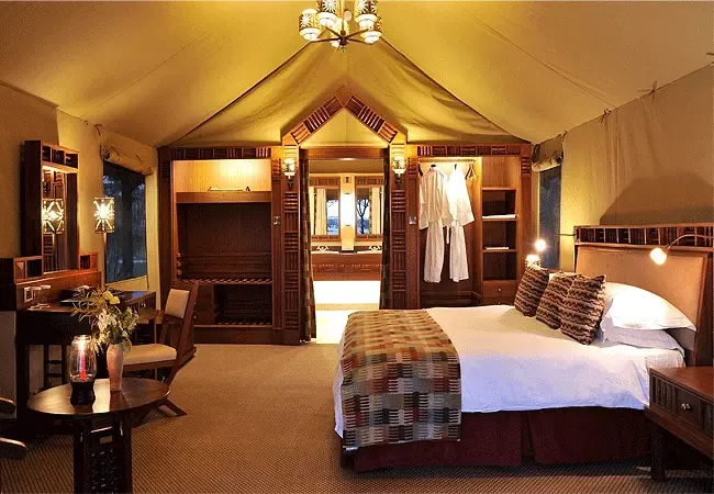 Morani Wing luxury tent interior at Sweetwaters Serena Camp